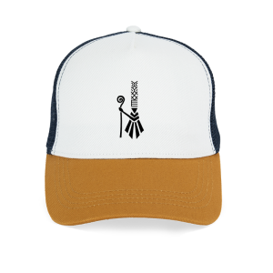 TT.NS035 Casquette logo trf derrière et bigoudène couleur Ivory / Curcuma / Navy Blue