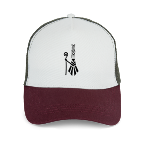 TT.NS035 Casquette logo trf derrière et bigoudène couleur Ivory / Dark Cherry / Organic Khaki