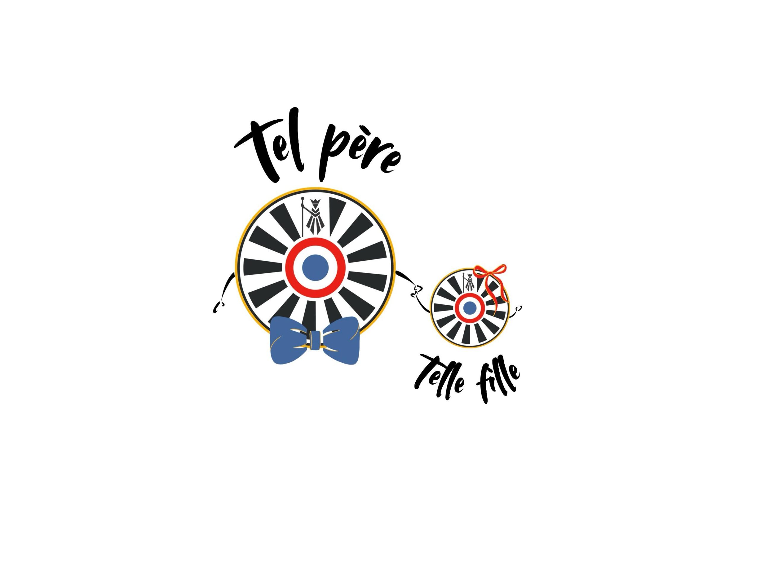 CGTK002 t-shirt enfant blanc logo coeur tel père telle fille – Image 2