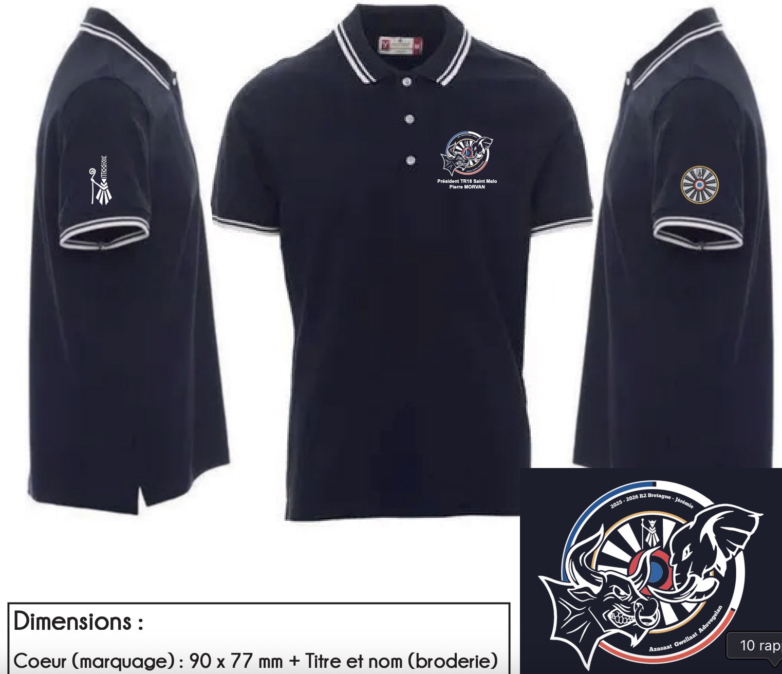 polo bleu marine collector