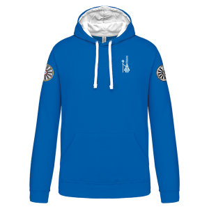 TT.K446 bleu a capuche logo bigoudène coeur/ logo region 2 bras gauche / logo TRF bras droit