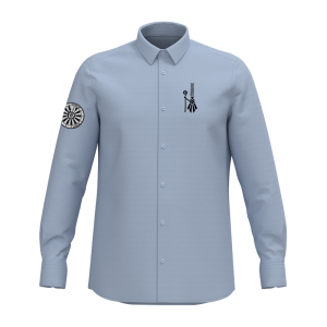 TT.595 chemise bleu logo coeur bigoudène et logo région sur manche