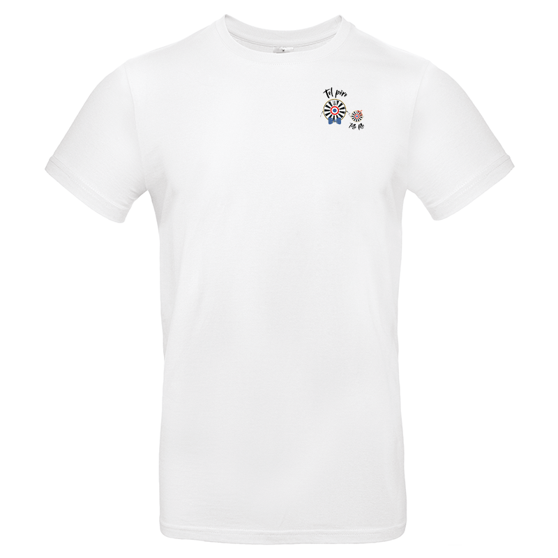 CGTU03T t-shirt adulte blanc logo coeur tel père telle fille