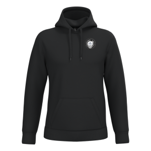 sweat capuche adulte noir K476 logo coeur et dos JNF