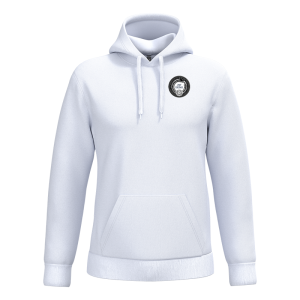 sweat capuche adulte blanc K476 logo coeur et dos JNF