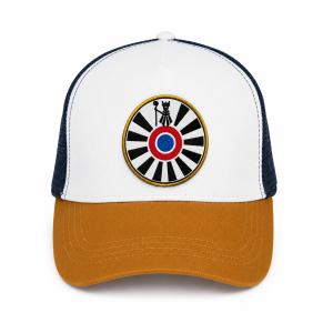 TT.NS035 Casquette logo TRF deavnt et derrièrecouleur Ivory / Curcuma / Navy Blue